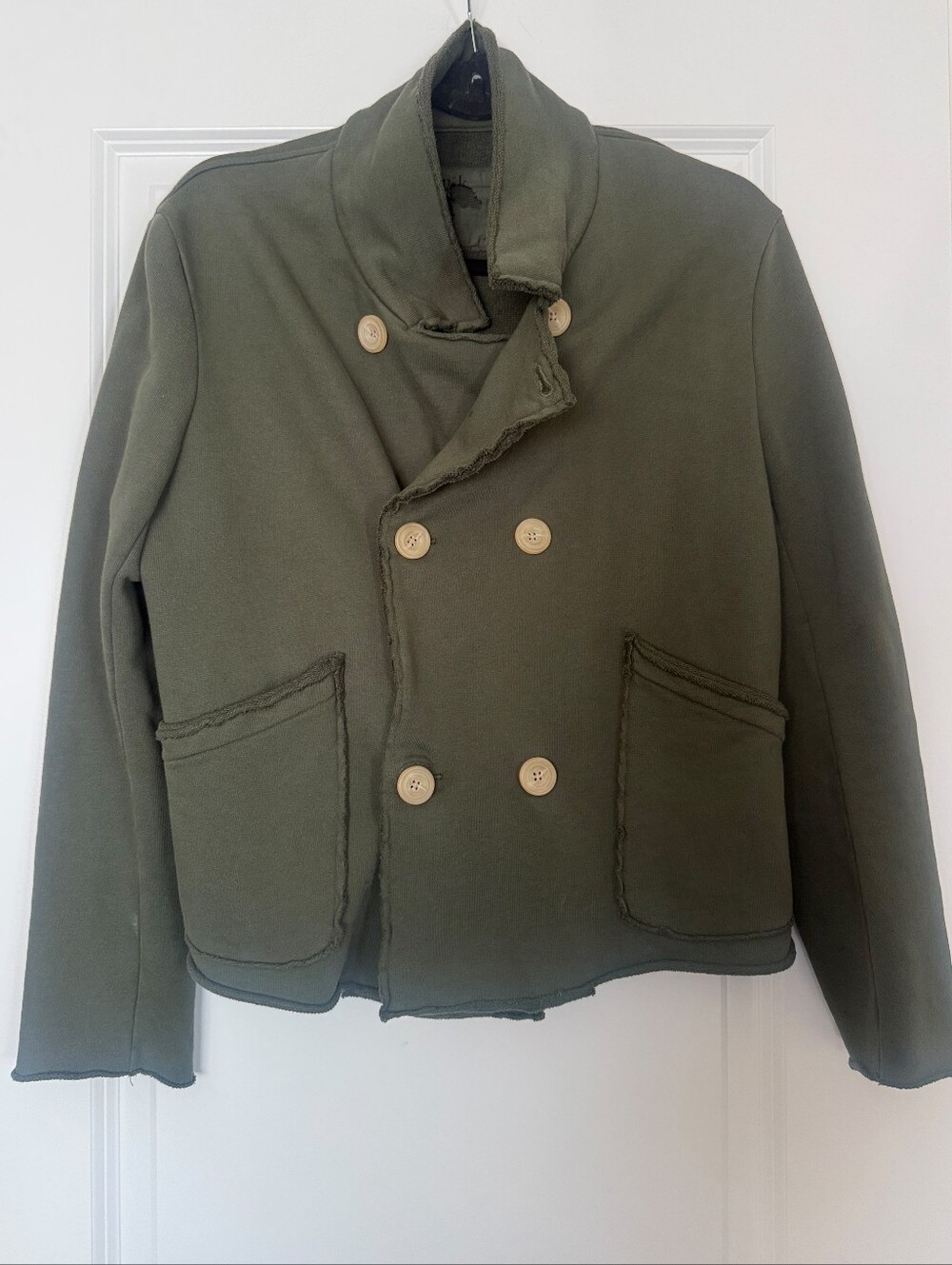 NWOT Frank & Eileen Belfast Triple Fleece Color Caper Mini Peacoat